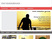 Tablet Screenshot of ekokusnurhadi.com